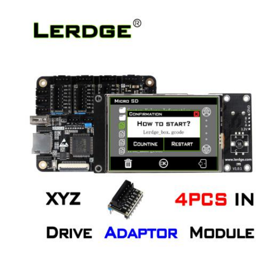 Модуль адаптера привода LERDG-X и материнская плата для 3D-принтера ARM 32-битная с 3,5-дюймовым сенсорным экраном
