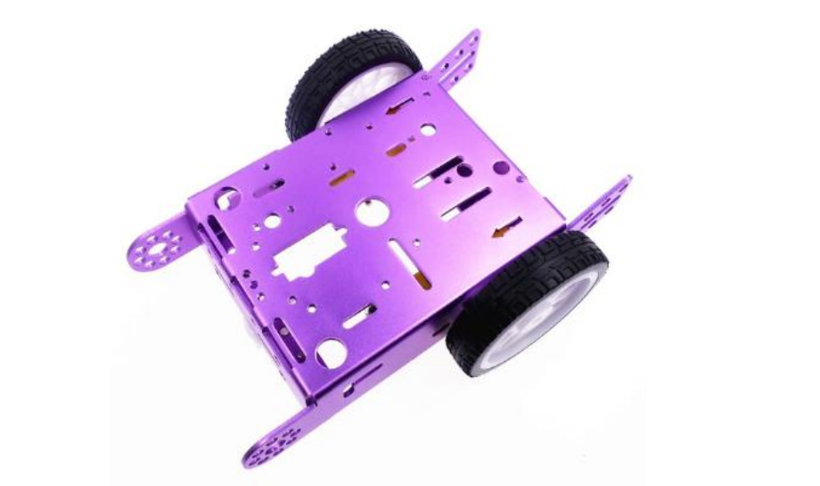 Фиолетовый  алюминиевый комплект шасси 2 WD для умного робота DIY