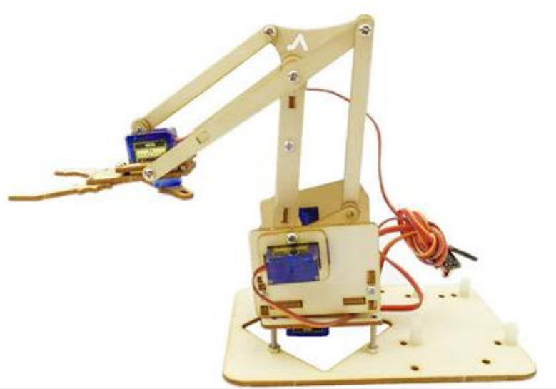 Рука робота-манипулятора деревянная DIY Kit 4 DOF без сервопривода и платы
