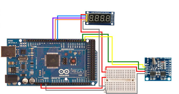 Набор «Часы со светодиодной индикацией на Arduino MEGA»