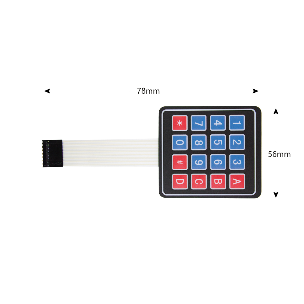 Матричная мембранная клавиатура 4х4