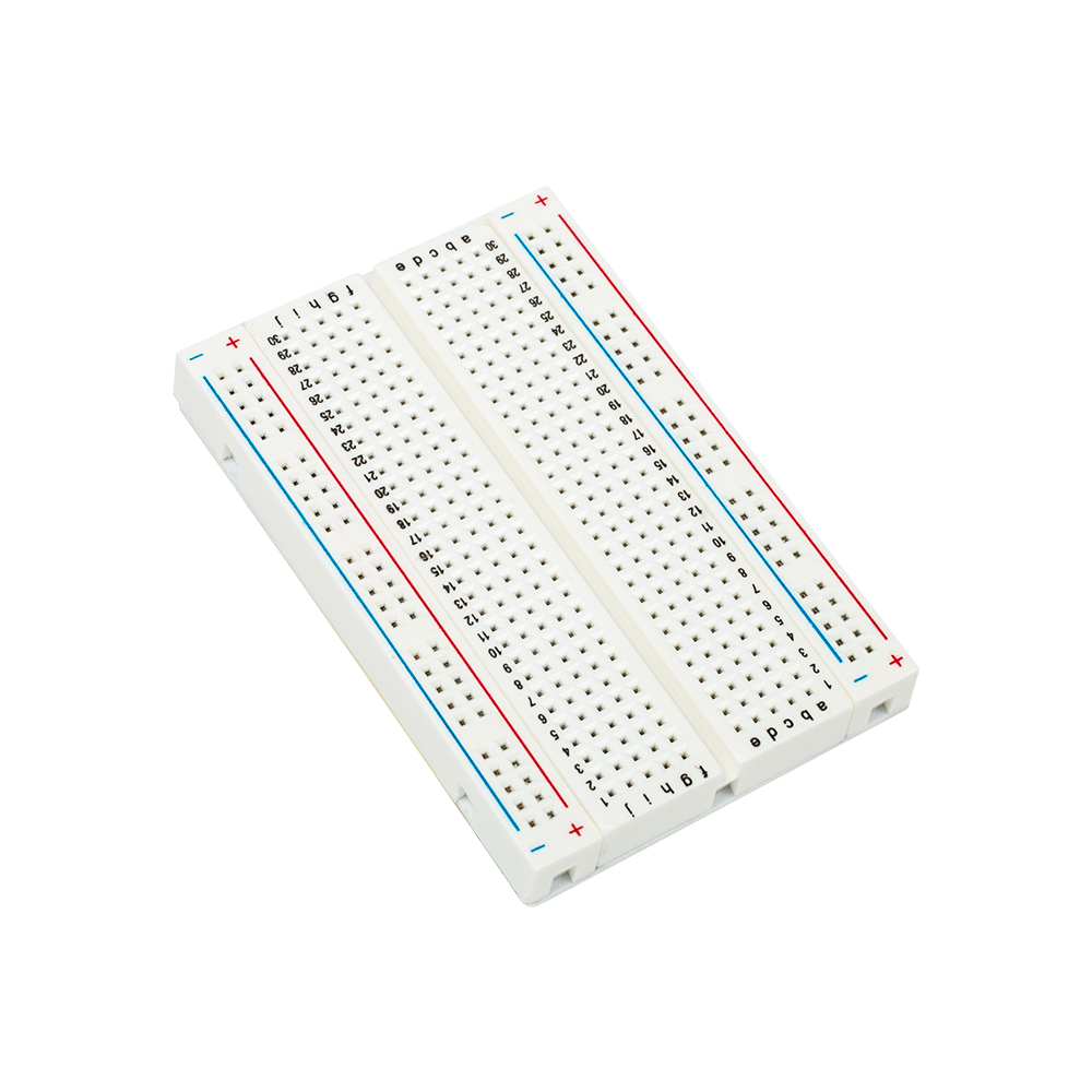 Беспаечная макетная плата на 400 точек из полипропилена, белая