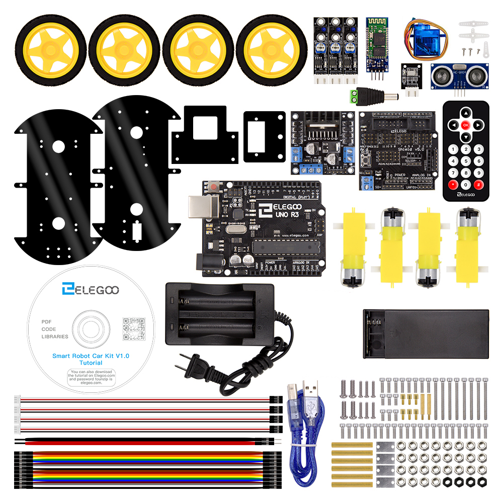 Набор для сборки умного колёсного робота на основе Arduino UNO R3