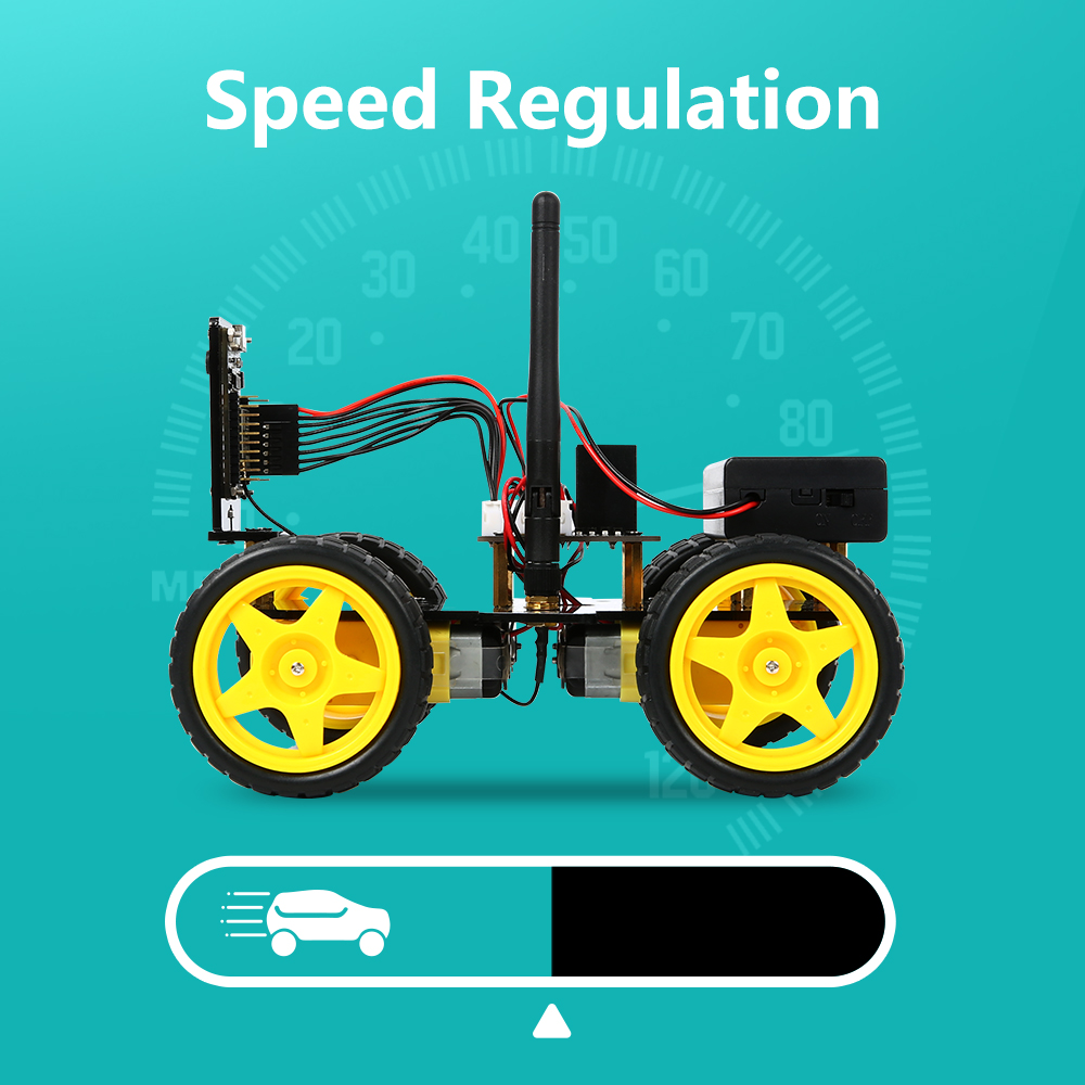 Автомобильный комплект интеллектуального робота ESP32 CAM 4WD с беспроводным управлением(без аккумулятора 18650, без зарядного устройства 18650)