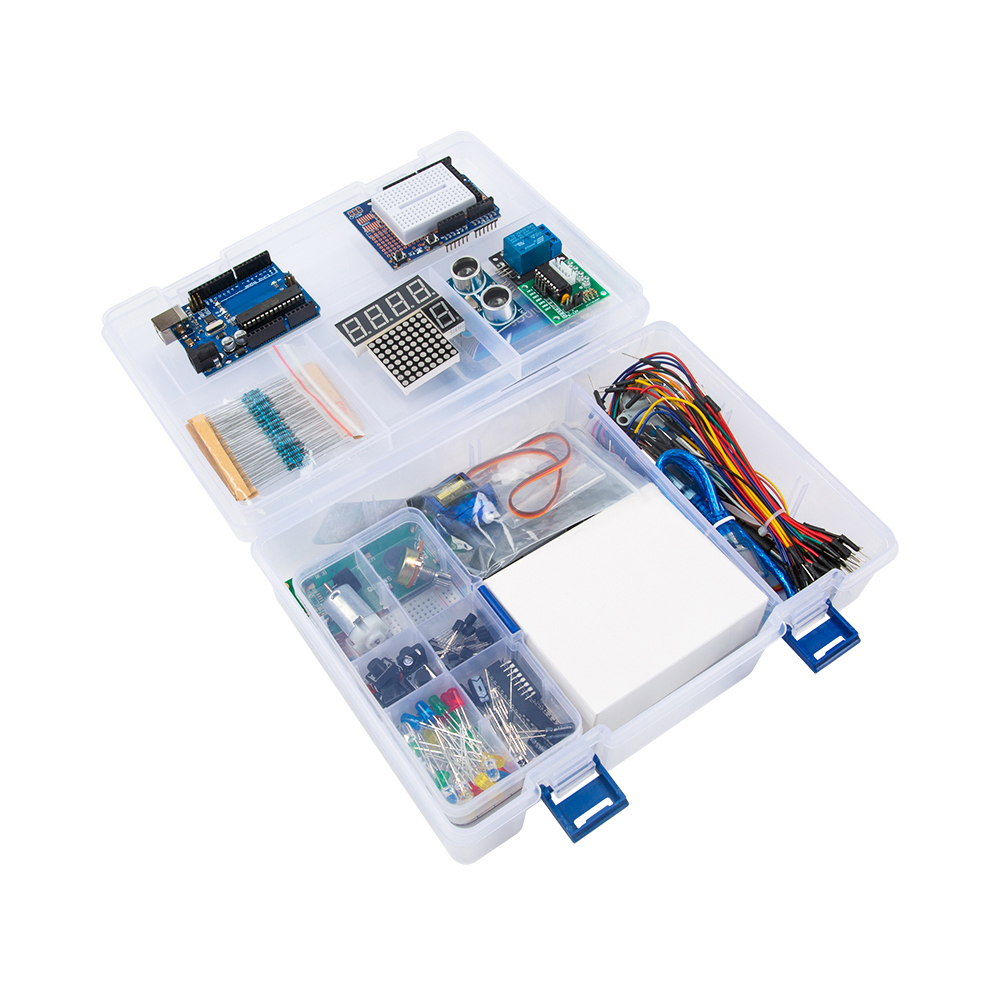 Дополненный набор Arduino UNO R3 DIP с фирменным логотипом без батареи крона 9В с блоком питания под европейскую розетку