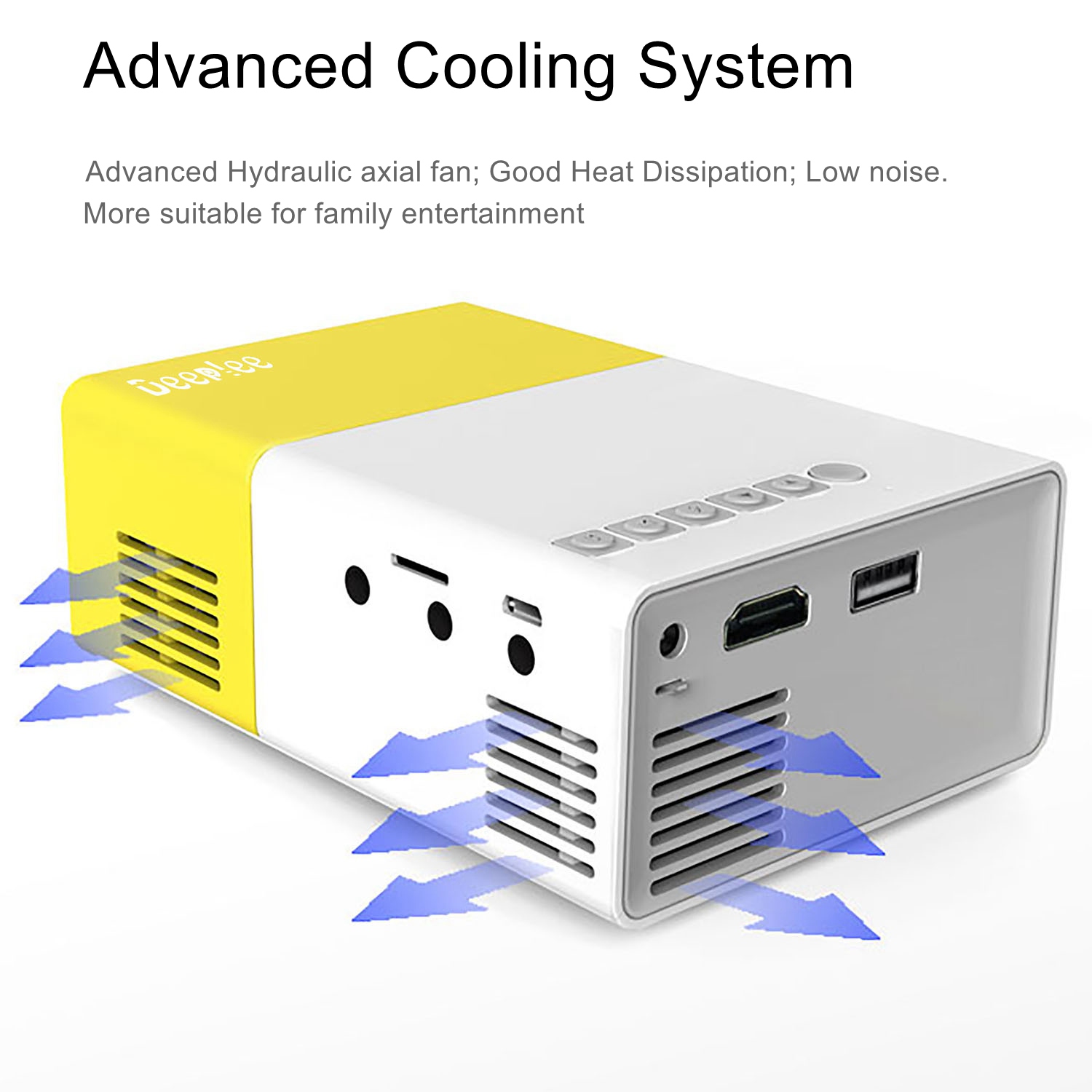 Портативный проектор YG-300 желтый цвет