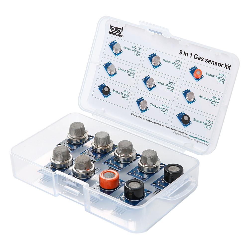 Набор из 9 датчиков газа в пластиковой упаковке