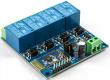 Bluetooth релейный модуль (4 канала, 12В, умный дом, управление через смартфон)