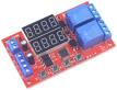 2-канальный регулируемый релейный модуль задержки времени (5В, 32 режима, цифровой LED-таймер)