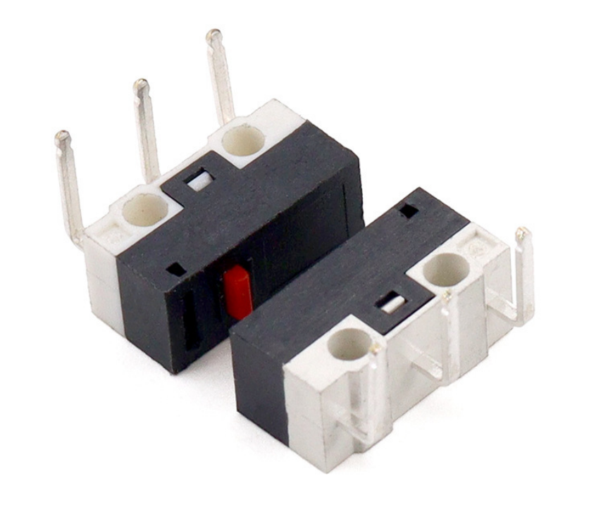 Микровыключатель для мыши, 3конт, без рычага, правый изогнутый вывод