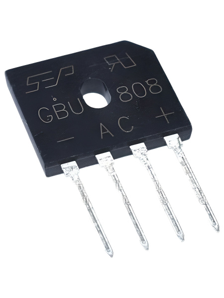 GBU808, Выпрямительный мост, 8А 800В, корпус GBU