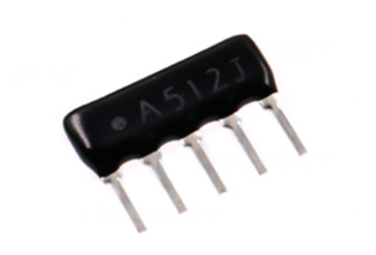 A512J, Резисторный массив, 5,1 кОм, [5P, шаг 2,54 мм]