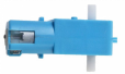 Мотор-редуктор TT синий (3-6В, 600 об/мин, пластик. редуктор 1:48, вал с двух сторон)
