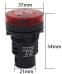 Сигнальный светильник со встроенным зуммером AD16-30SM (AC220В, 30мм, LED, красный)