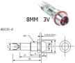 Желтый светодиодный индикатор AD22C-8 (3В, металл)