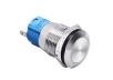 Металлический кнопочный переключатель 12мм (плоская головка, влагозащита, самовозврат, без подсветки)