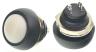 Белая водонепроницаемая кнопка PBS-33B (12 мм, 2 контакта, самовозврат, мини, круглая)