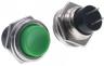Зеленая кнопка DS-212 (16 мм, 2 контакта, мгновенного действия, самовозврат, ВЫКЛ-ВКЛ, круглая)