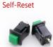 Зеленая кнопка DS-429B (10 мм, 2 контакта, самовозврат, квадратная)