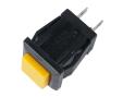 Желтая кнопка DS-430 (2 контакта, самовозврат, ВКЛ-ВЫКЛ, квадратная, нормально разомкнутая)