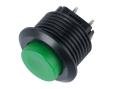 Зеленая кнопка DS-501 (2 контакта, 14 мм резьба, мгновенного действия, самовозврат, нормально замкнутая)