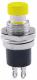 Желтая кнопка PBS-110 (2 контакта, 7 мм резьба, мгновенного действия, самовозврат, нормально замкнутая, 3А/125В 1А/250В)