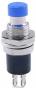 Синяя кнопка PBS-110 (2 контакта, 7 мм резьба, мгновенного действия, самовозврат, нормально замкнутая, 3А/125В 1А/250В)