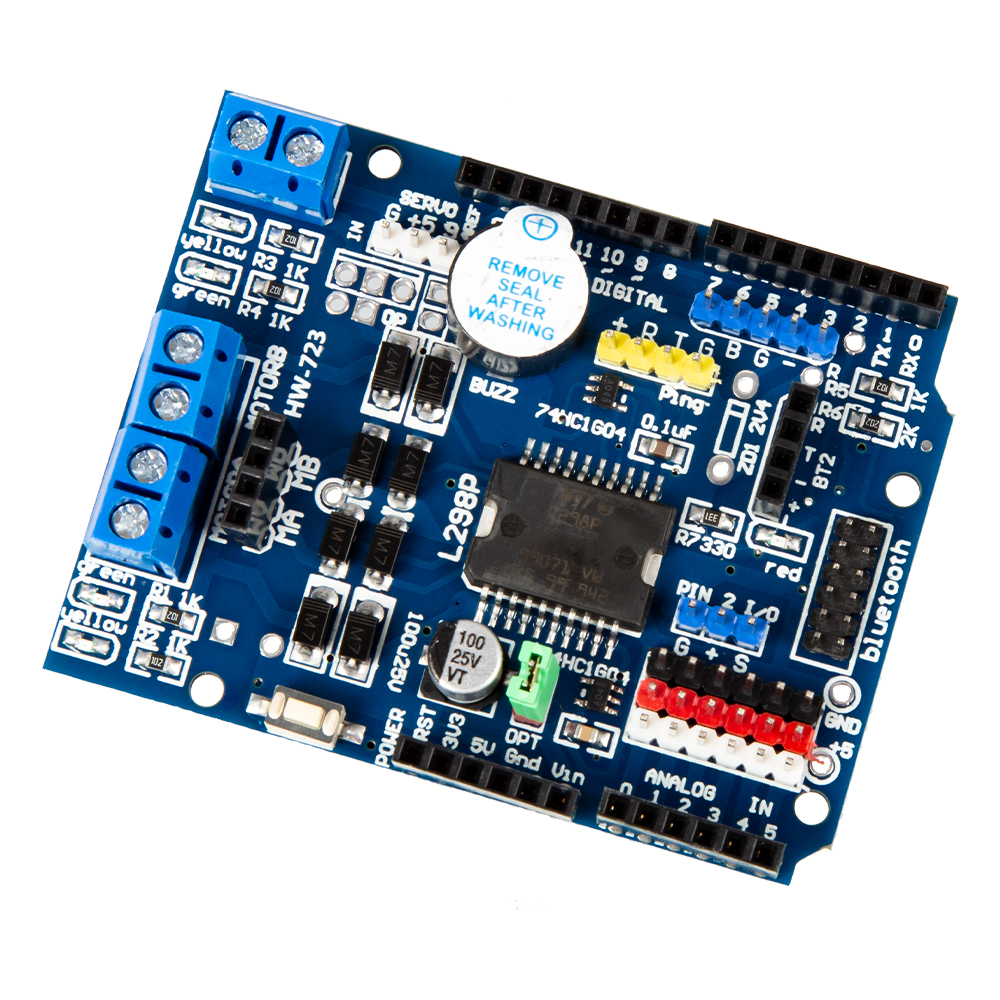Плата расширения драйверя двигателей L298P