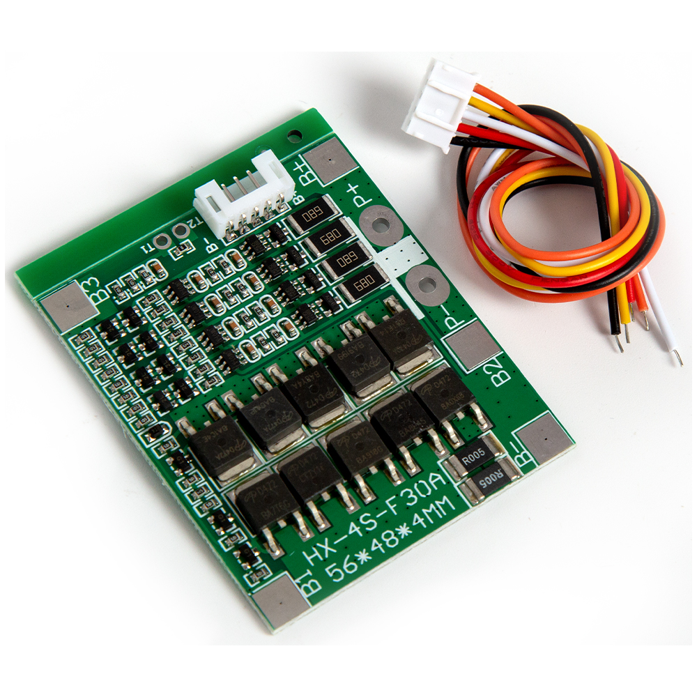 Плата защиты (BMS) для 3 аккумуляторов 18650, 14.8/16.8в 30A