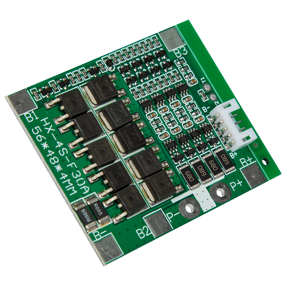 Плата защиты (BMS) для 3 аккумуляторов 18650, 14.8/16.8в 30A