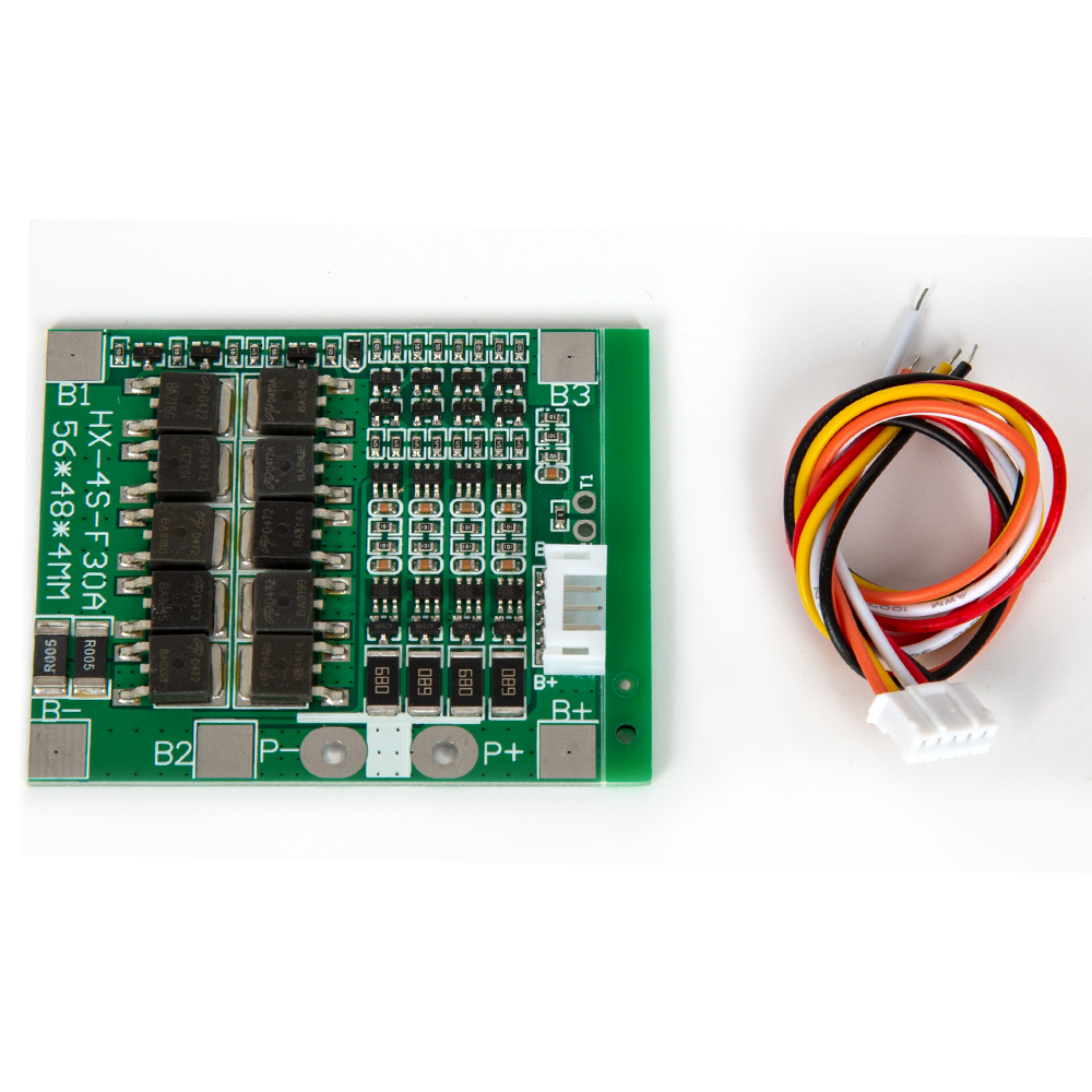 Плата защиты (BMS) для 3 аккумуляторов 18650, 14.8/16.8в 30A