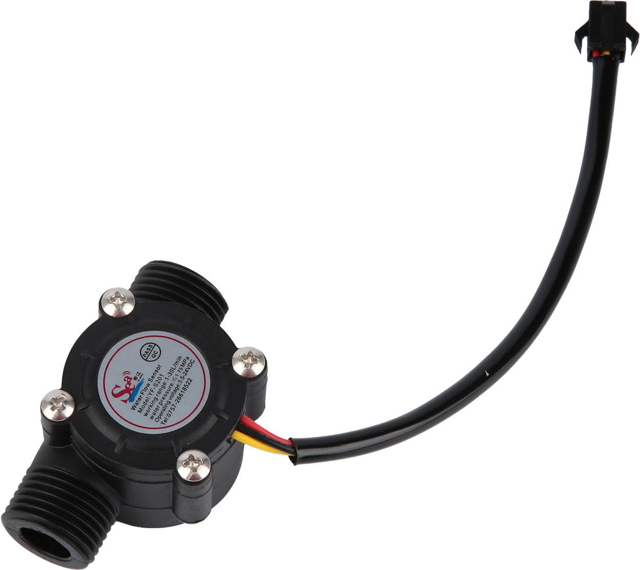 Датчик расхода воды YF-S201 черный 5-24В