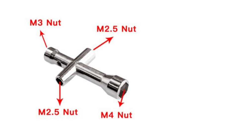 Миниатюрный инструмент для гайки с поперечным ключом для M2 M2,5 M3 M4