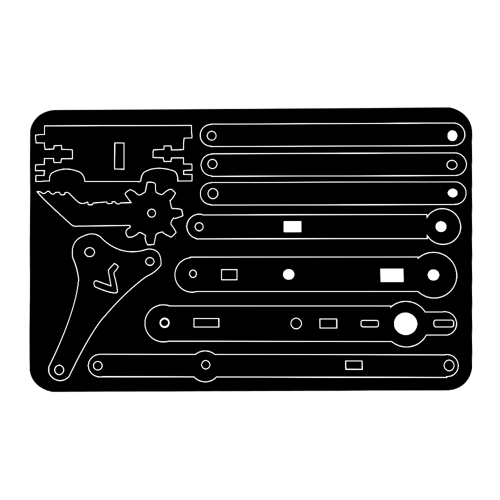 Черный акриловый робот-манипулятор DIY, механическая рука (без сервопривода и платы)