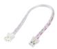Двусторонний коннектор PH2.0 2P Female (прямой, красный и белый провод, 1007 26AWG, 10 см)