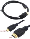 Кабель для Raspberry Pi 4B/Pi 5 Micro HDMI - HDMI (1.8 м, медно-стальное покрытие)