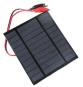 Капельная солнечная панель 5V 2.5W (поликристаллическая, с зажимами типа крокодил, 5В, 2.5Вт, 130x150мм)