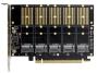 Карта расширения SATA 3.0 - PCI-E 3.0 x16 (5x M.2, JMB585)