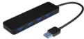 USB 3.0 HUB 4-портовый черный (разветвитель 1x4, высокая скорость, кабель 60 см)