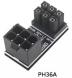 Адаптер ATX 8-pin PH36A (8-pin female - 8-pin male, угловой 180 градусов, для ПК и видеокарт)