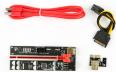 Плата-удлинитель PCI-E VER 010S PLUS (USB 3.0, PCI-E x1 - x16, питание SATA, 6 светодиодов, 3 разъема)