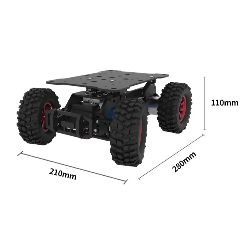 Шасси для машинки RC с рулевым управлением Аккерман в сборке